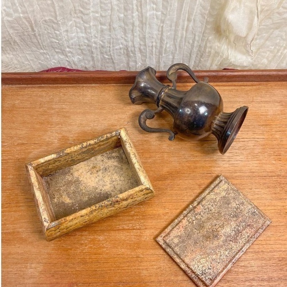 Hand Made Stone Lidded Box - Picture 3 of 4
